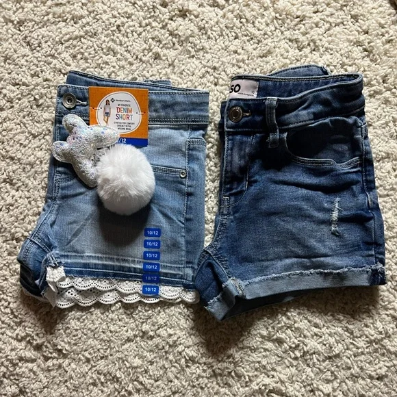 Girls Bundle of two Jean Shorts - Picture 1 of 11